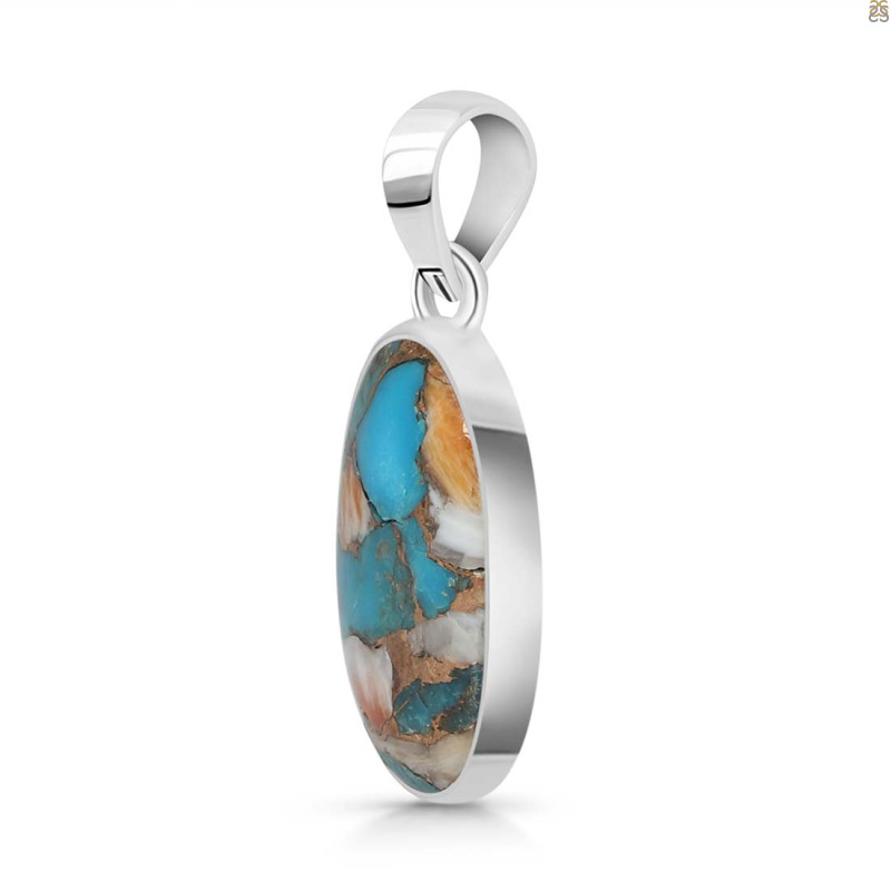 Spiny Oyster Turquoise Pendant-SP