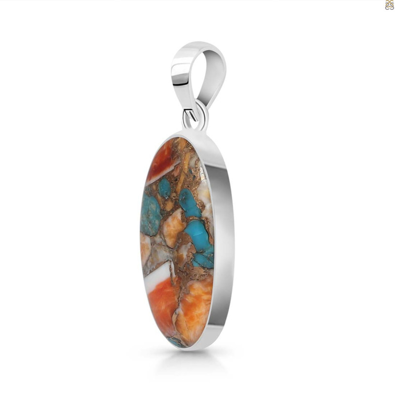 Spiny Oyster Turquoise Pendant-SP