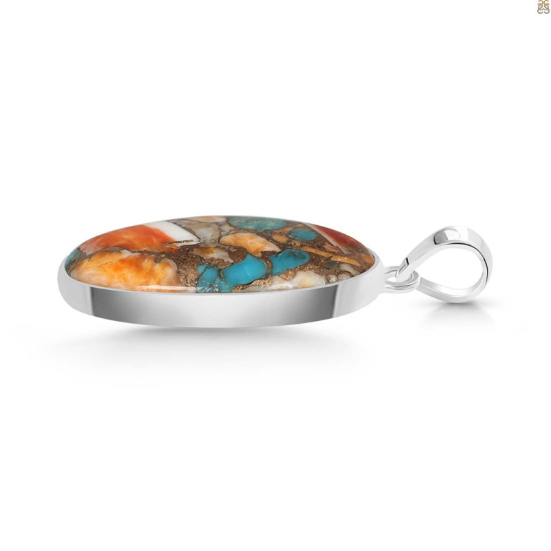 Spiny Oyster Turquoise Pendant-SP TRO-1-97