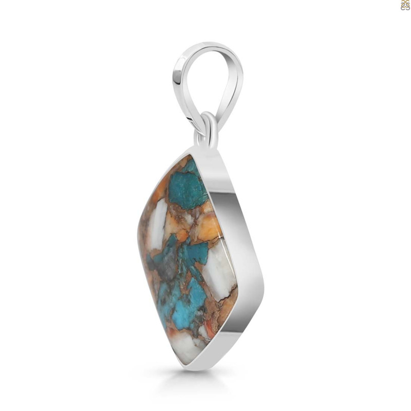 Spiny Oyster Turquoise Pendant-SP