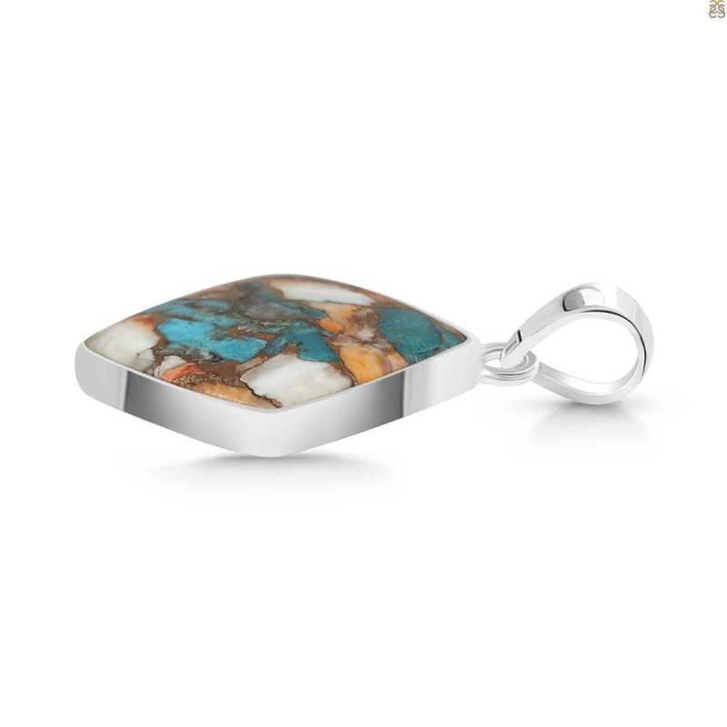 Spiny Oyster Turquoise Pendant-SP TRO-1-98
