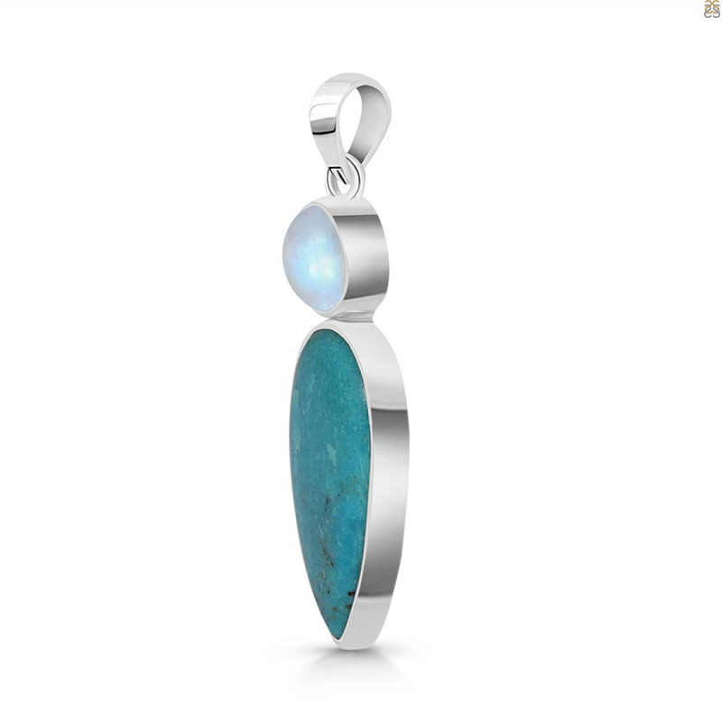 Turquoise/Moonstone Pendant-2SP