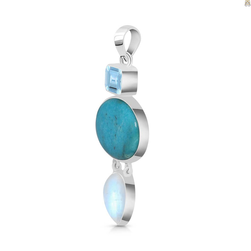 Turquoise/Moonstone Pendant-2SP