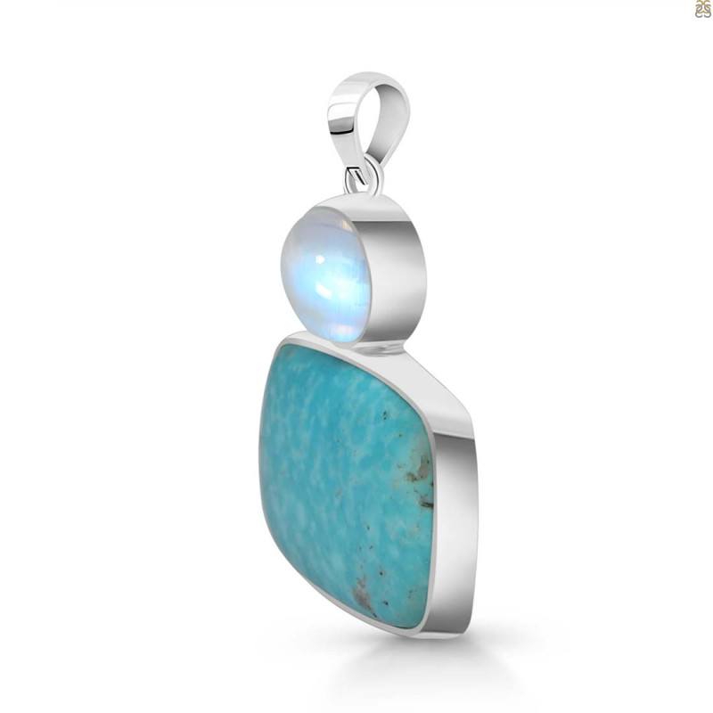Turquoise/Moonstone Pendant-2SP