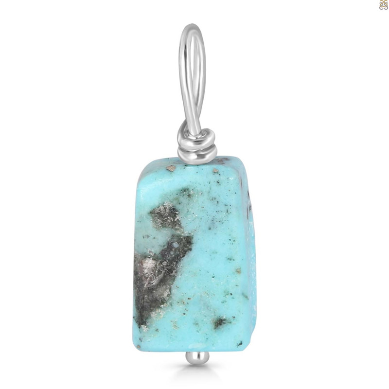 Turquoise Raw Crystal Drill Pendant TRQ-RCYP-7