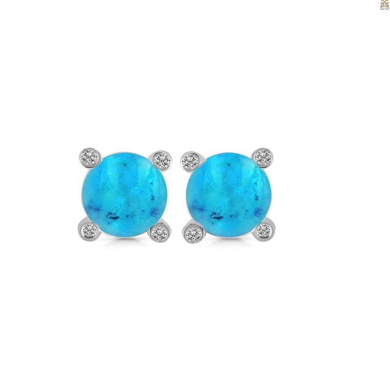 Turquoise Stud Earring TRQ-RDE-1258.