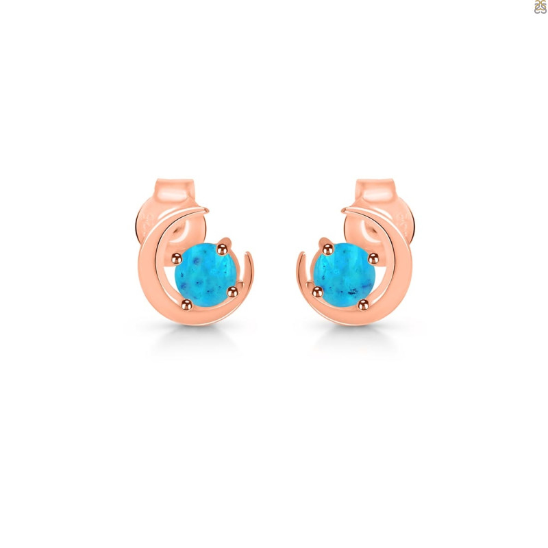 Turquoise Stud Earring  TRQ-RDE-1273.