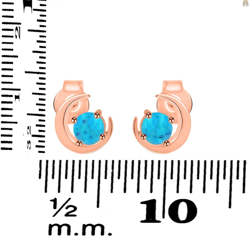 Turquoise Stud Earring  TRQ-RDE-1273.