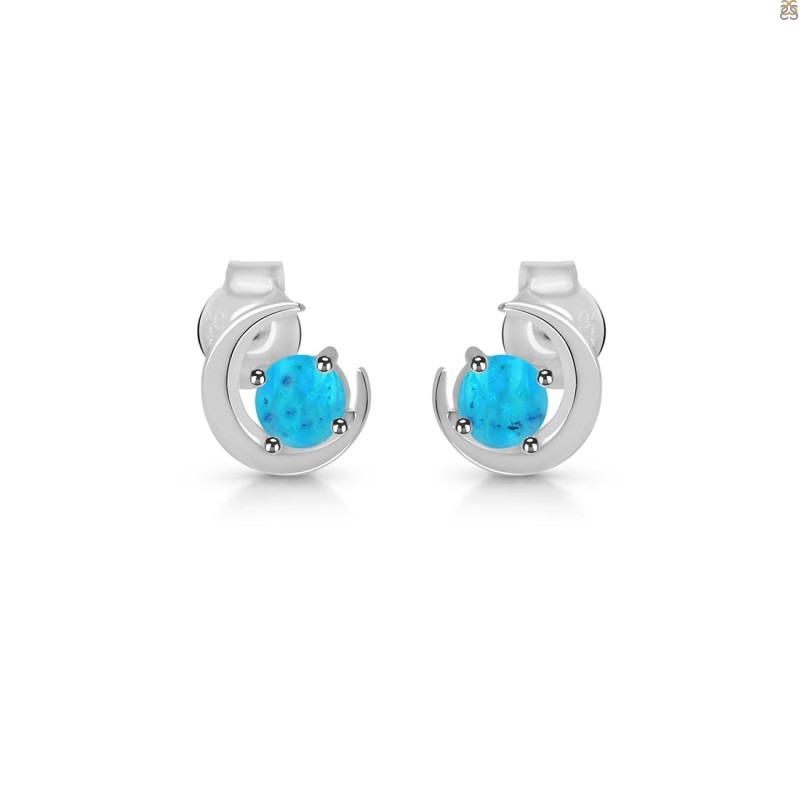 Turquoise Stud Earring  TRQ-RDE-1273.