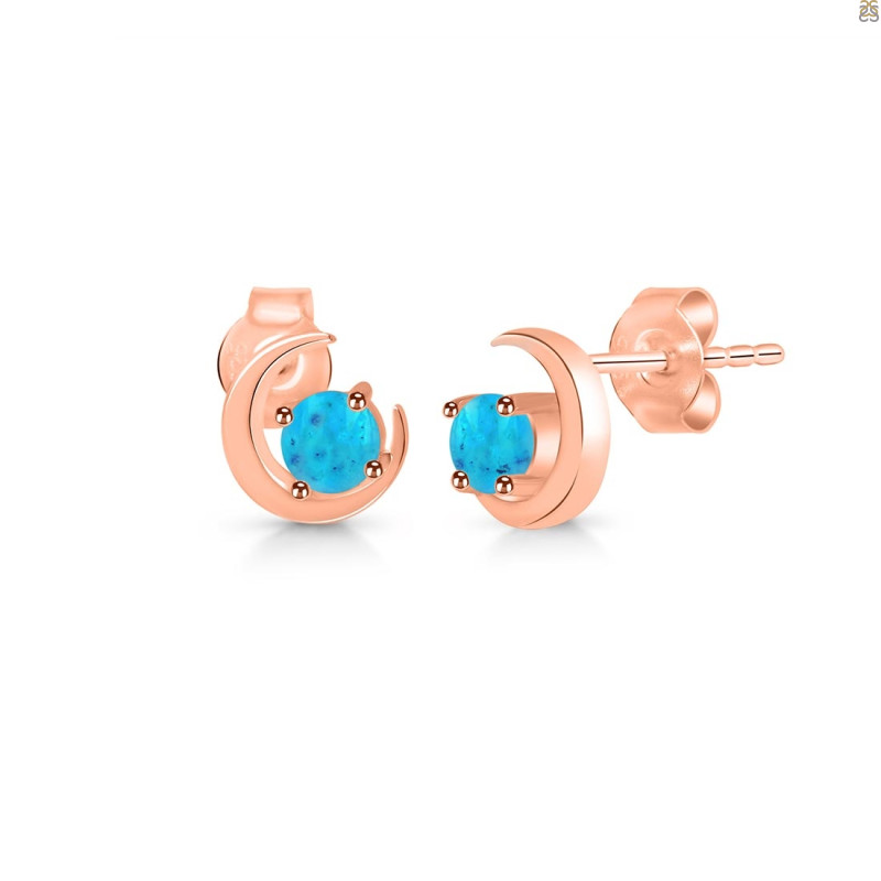Turquoise Stud Earring  TRQ-RDE-1273.