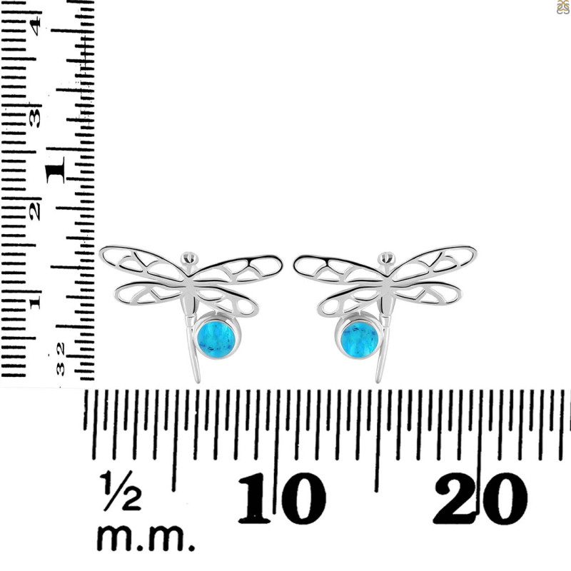 Turquoise Stud Earring TRQ-RDE-465.