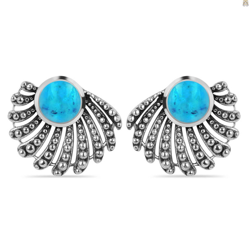 Turquoise Stud Earring TRQ-RDE-71.