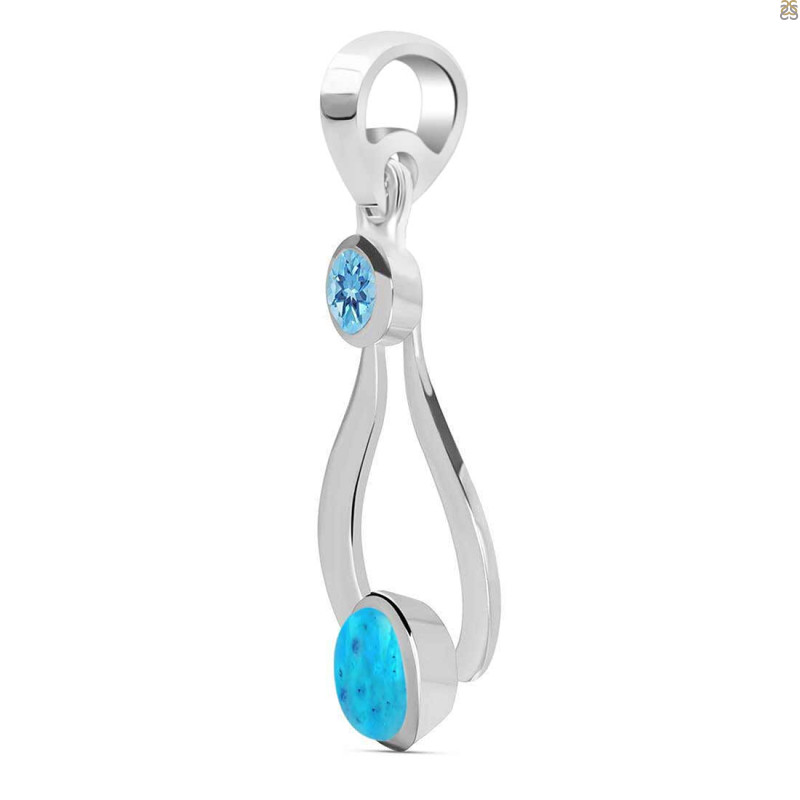 Turquoise & Blue Topaz Pendant