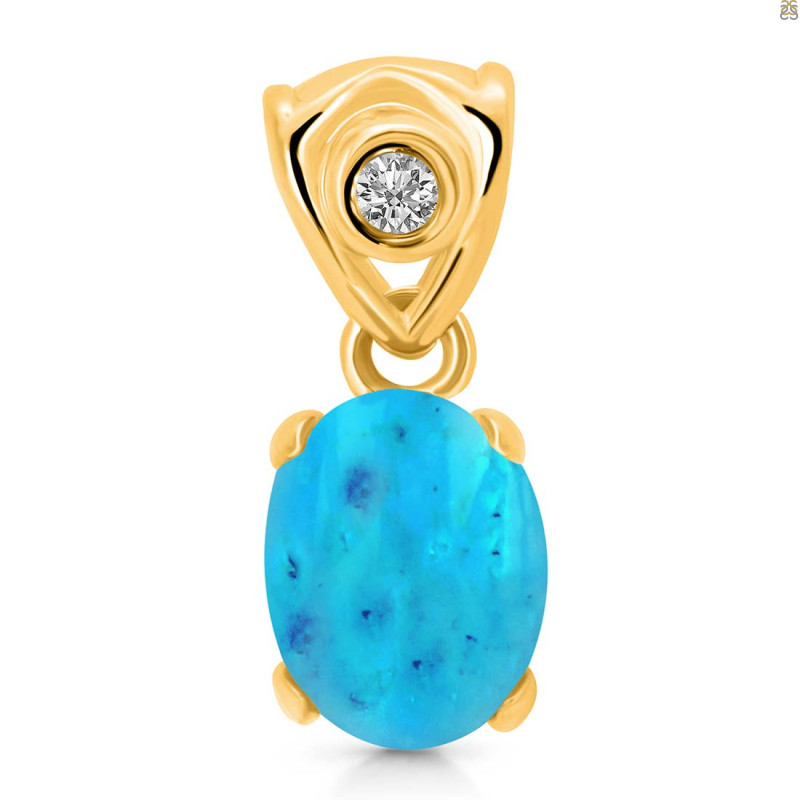 Turquoise Pendant TRQ-RDP-553-V-LOOP.