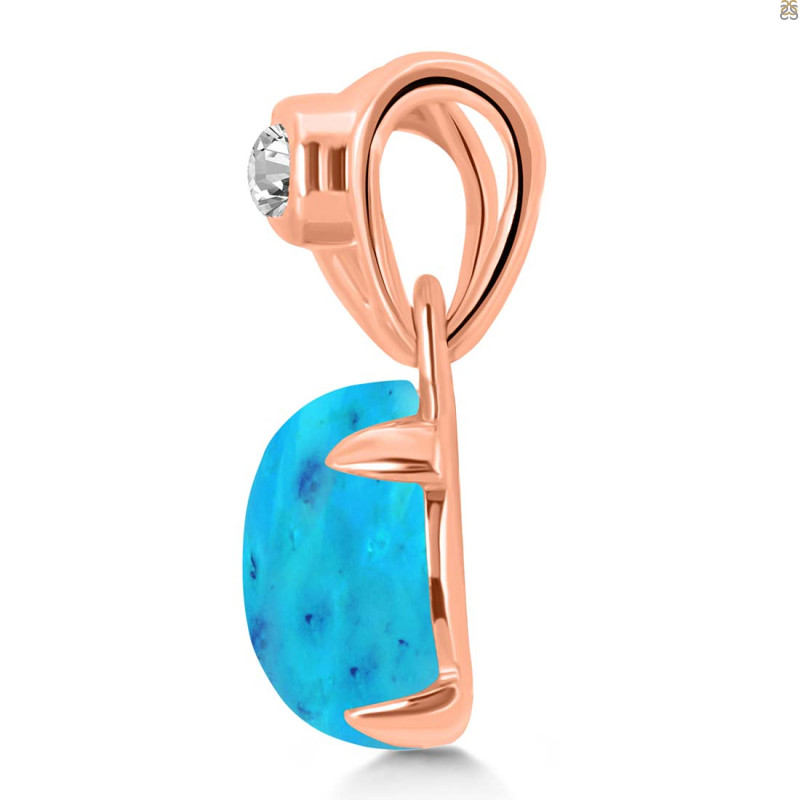 Turquoise Pendant TRQ-RDP-553-V-LOOP.