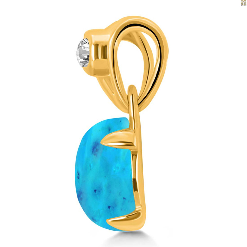 Turquoise Pendant TRQ-RDP-553-V-LOOP.