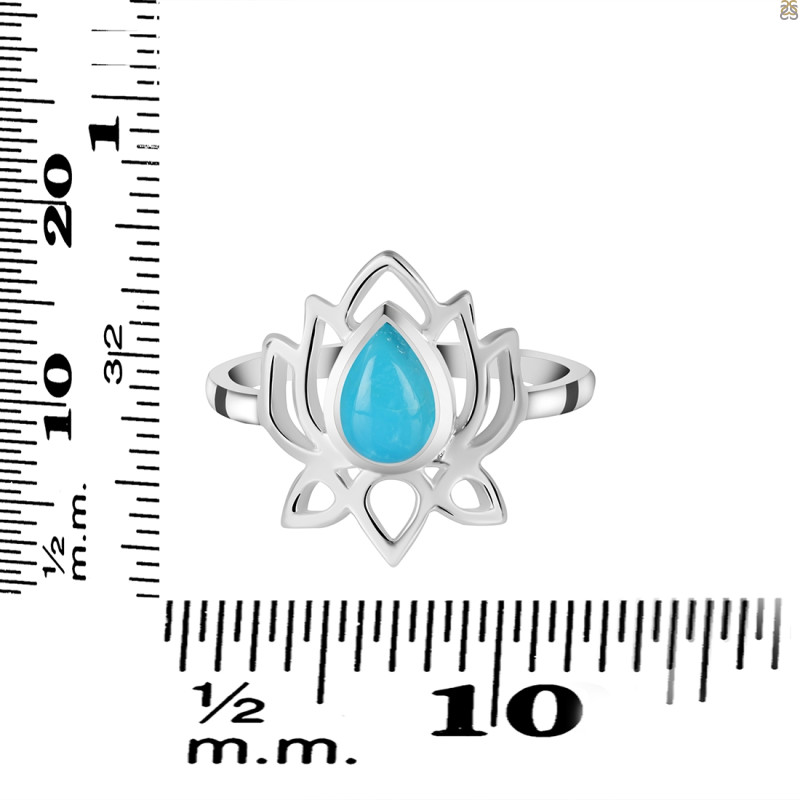 Turquoise Lotus Ring TRQ-RDR-1369.