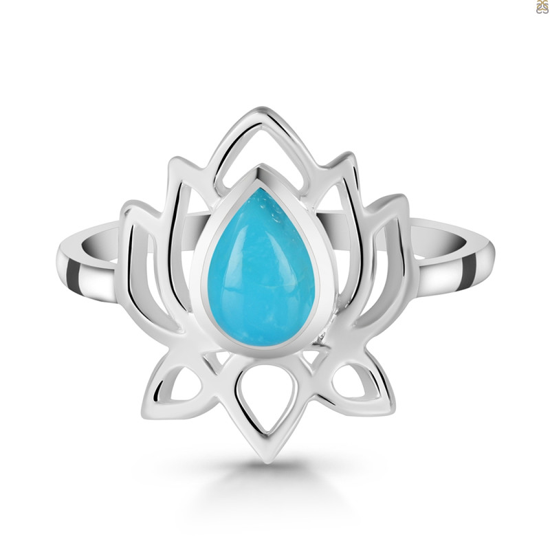 Turquoise Lotus Ring TRQ-RDR-1369.