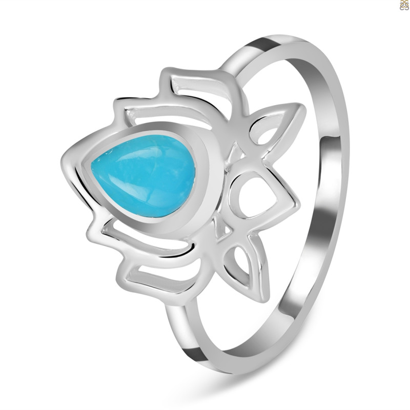 Turquoise Lotus Ring