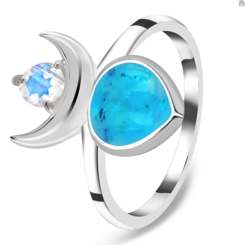 Turquoise & Moonstone Ring