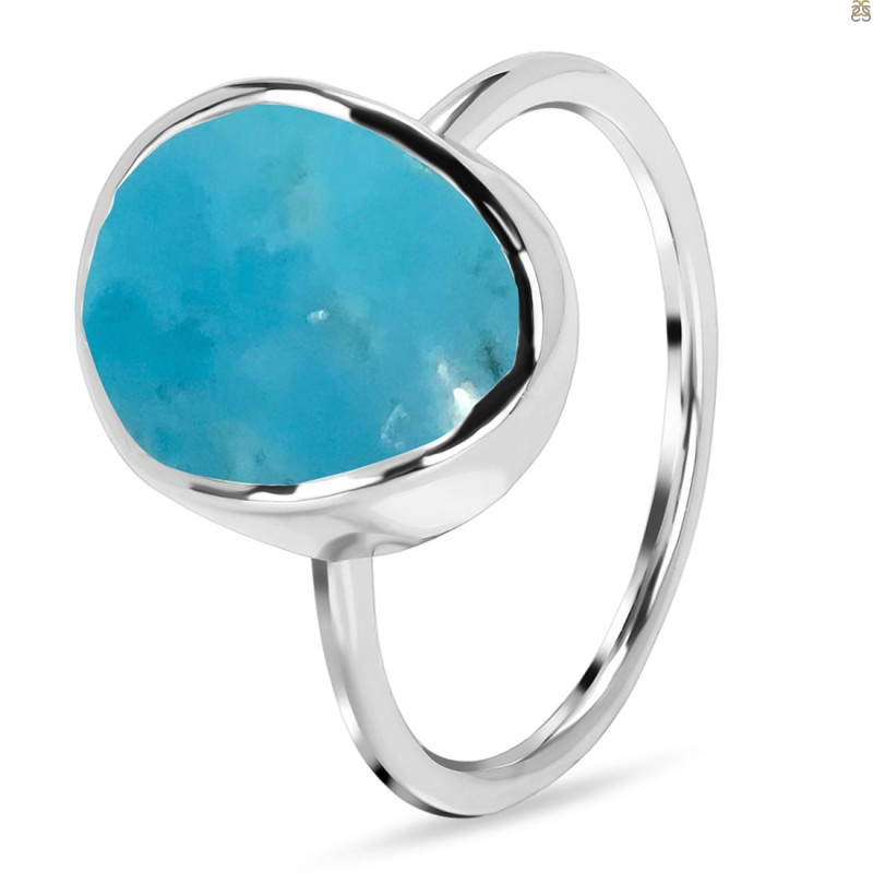 Turquoise Raw Crystal Ring