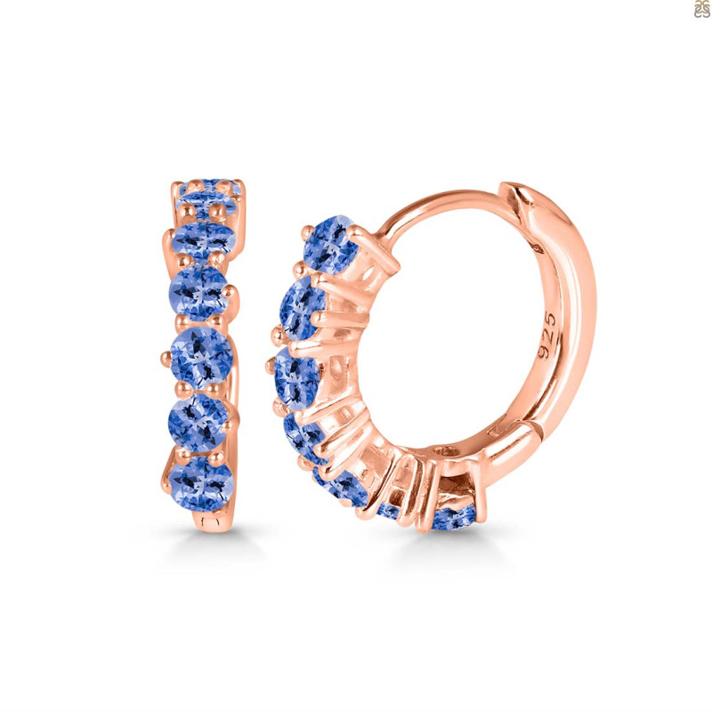 Tanzanite Hoop Hoop Earring TZN-RDE-1473.