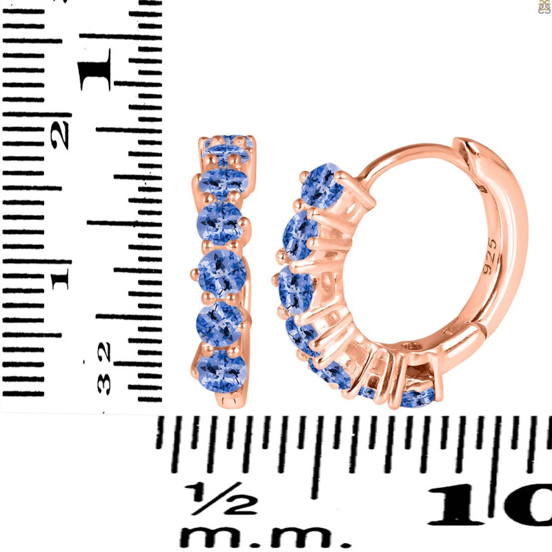 Tanzanite Hoop Hoop Earring TZN-RDE-1473.