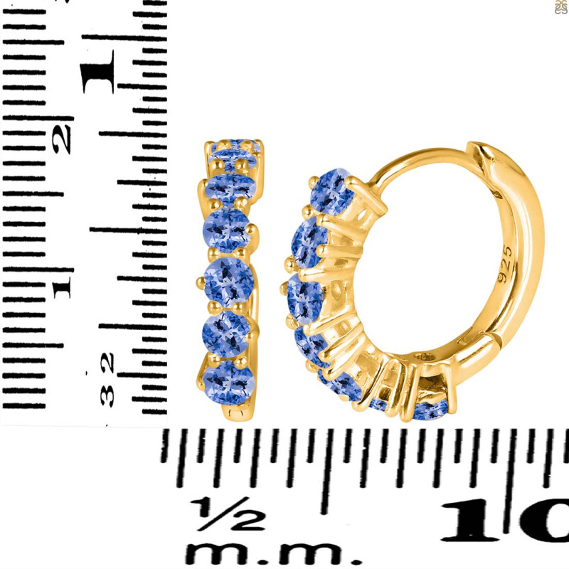 Tanzanite Hoop Hoop Earring TZN-RDE-1473.