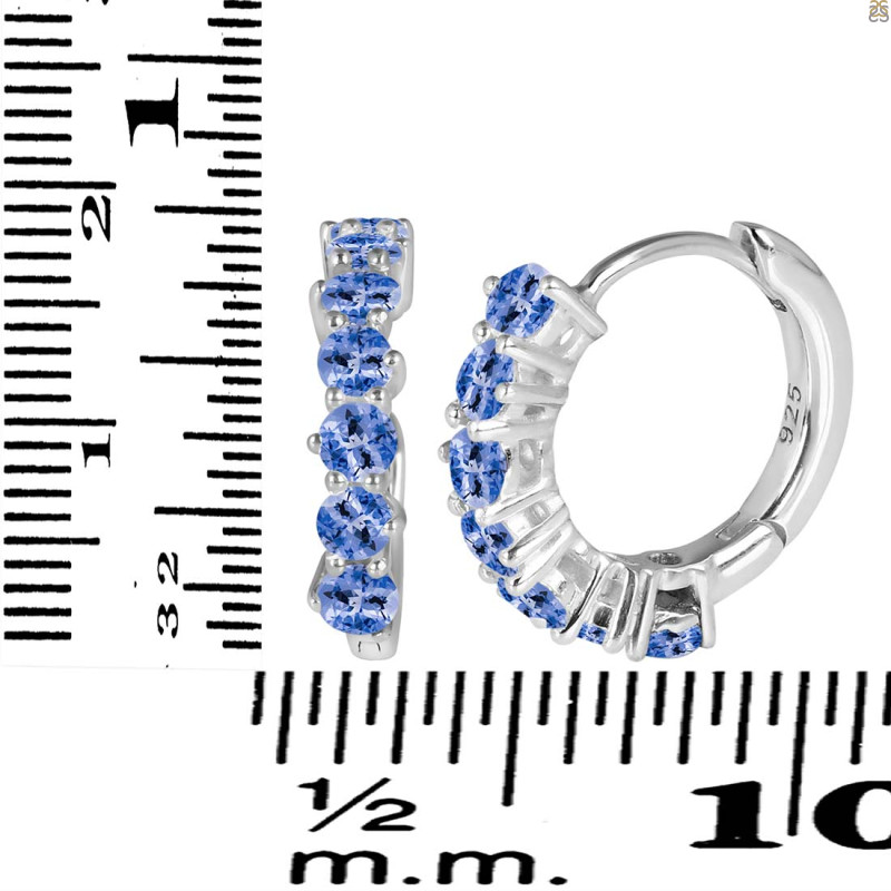 Tanzanite Hoop Hoop Earring TZN-RDE-1473.