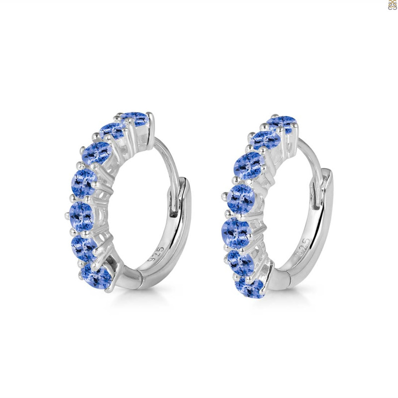 Tanzanite Hoop Hoop Earring TZN-RDE-1473.