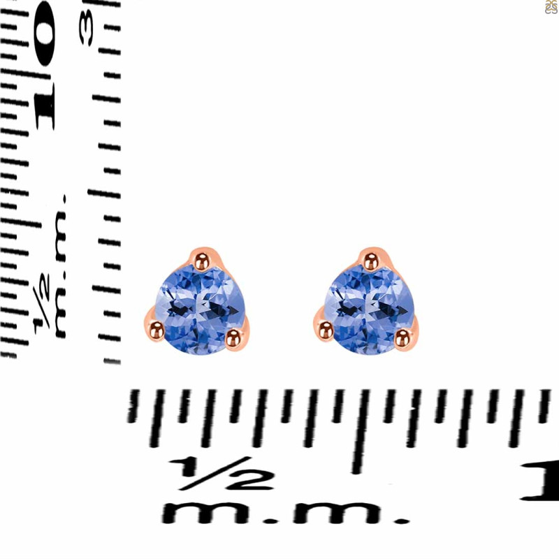 Tanzanite Stud Earring TZN-RDE-1517.