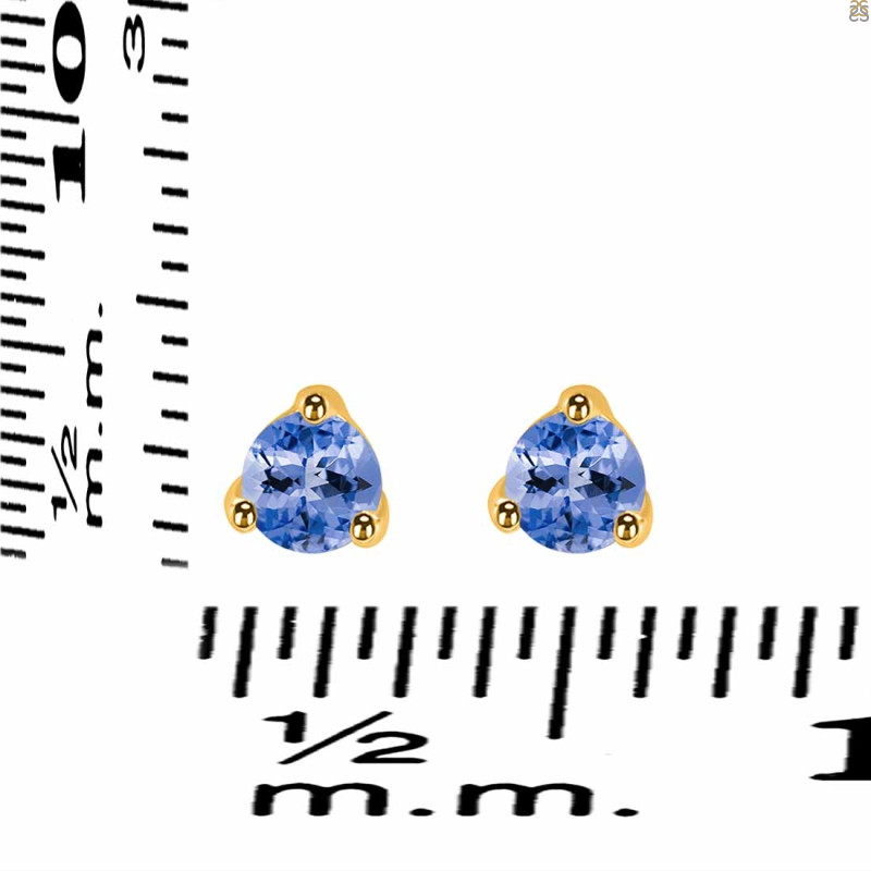 Tanzanite Stud Earring TZN-RDE-1517.