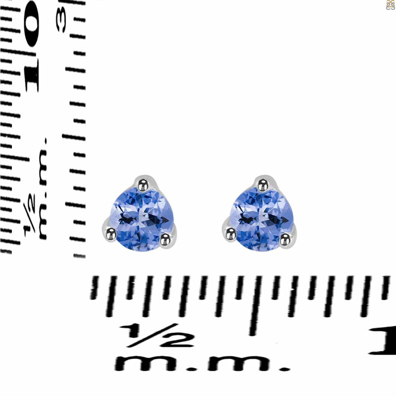 Tanzanite Stud Earring TZN-RDE-1517.