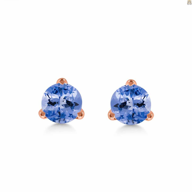Tanzanite Stud Earring TZN-RDE-1564.
