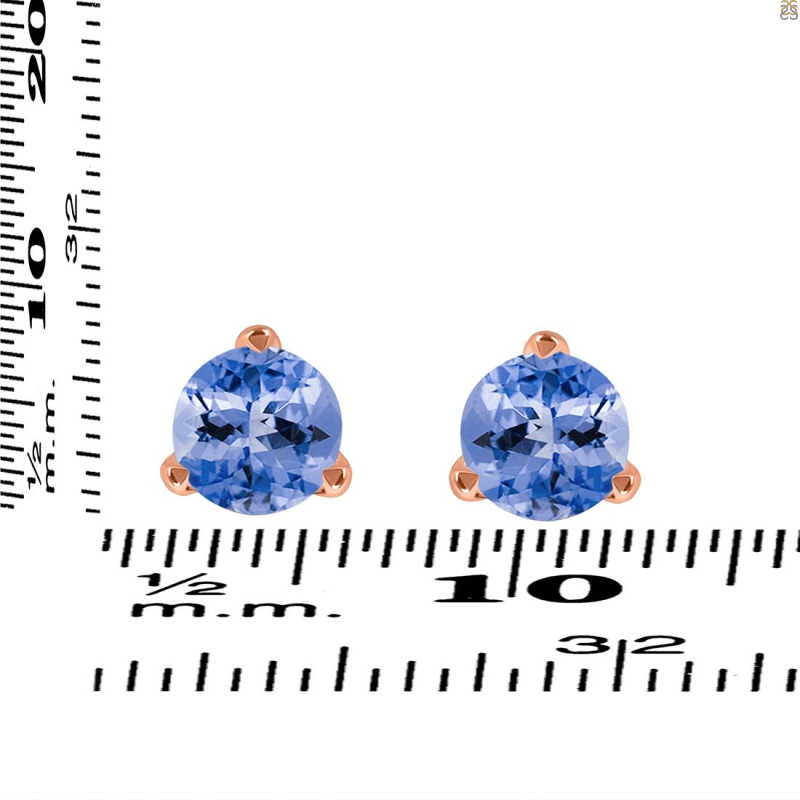 Tanzanite Stud Earring TZN-RDE-1564.