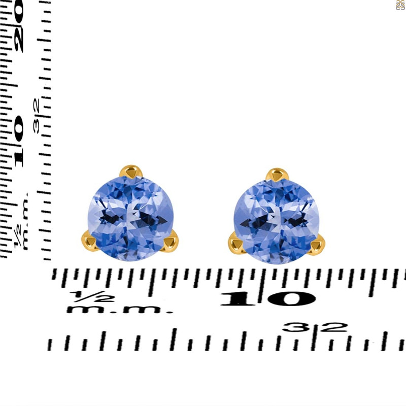 Tanzanite Stud Earring TZN-RDE-1564.
