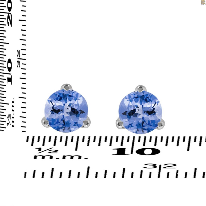 Tanzanite Stud Earring TZN-RDE-1564.