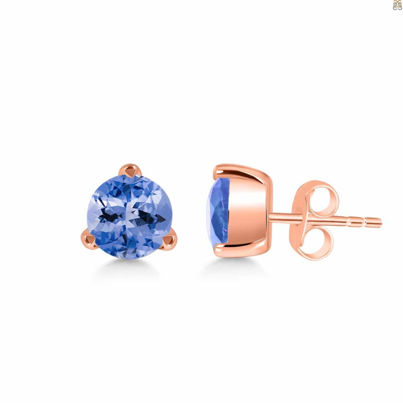 Tanzanite Stud Earring TZN-RDE-1564.