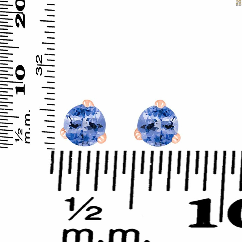 Tanzanite Stud Earring TZN-RDE-1565.