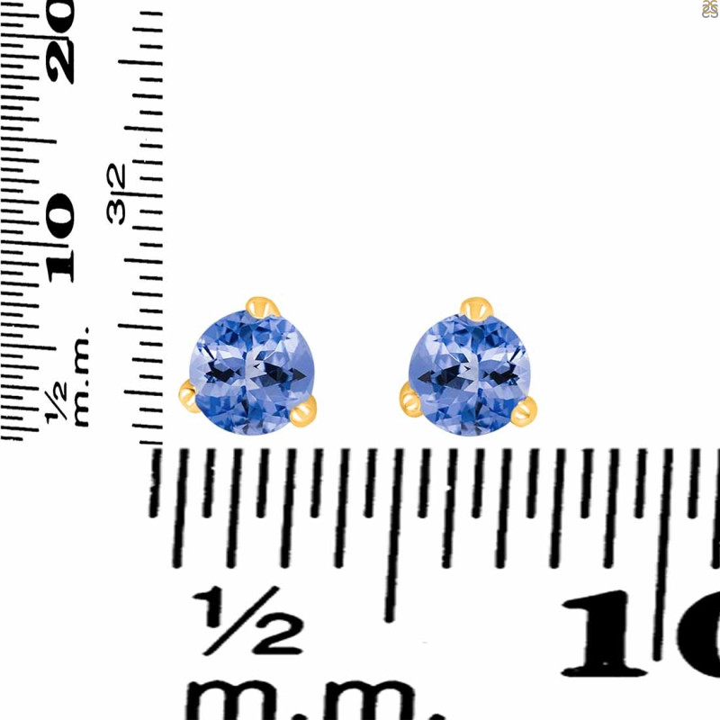 Tanzanite Stud Earring TZN-RDE-1565.
