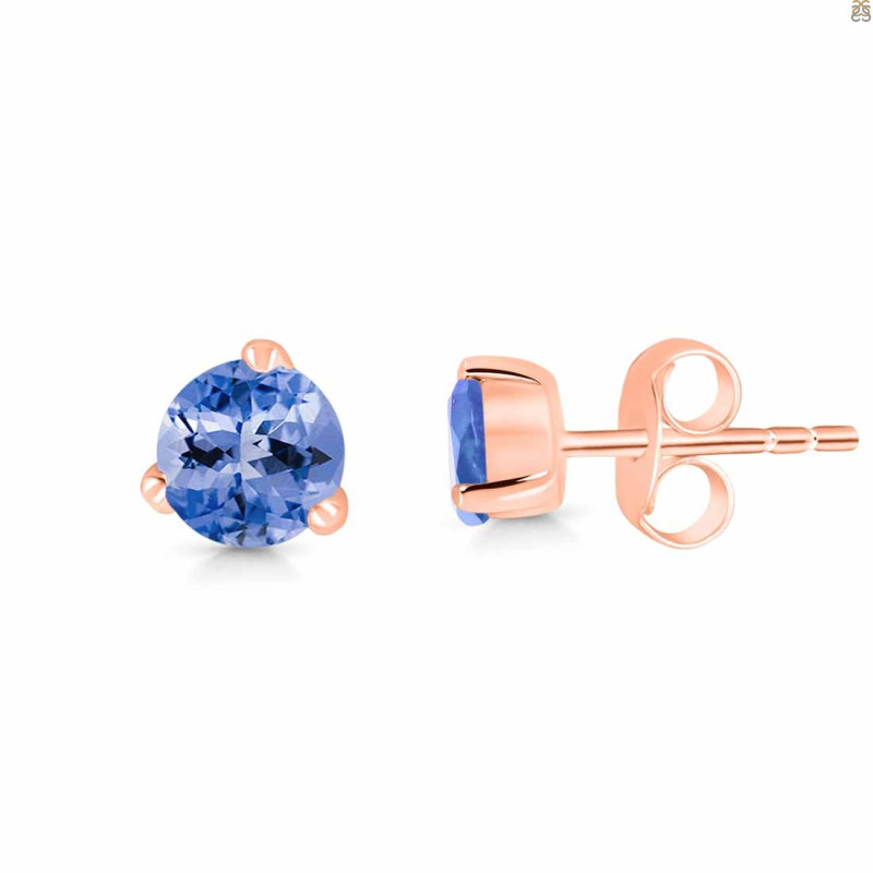 Tanzanite Stud Earring TZN-RDE-1565.