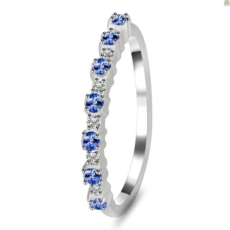 Tanzanite & White Topaz Ring