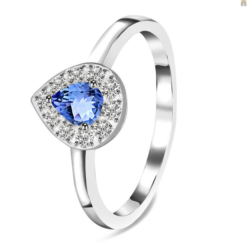Tanzanite & White Topaz Ring