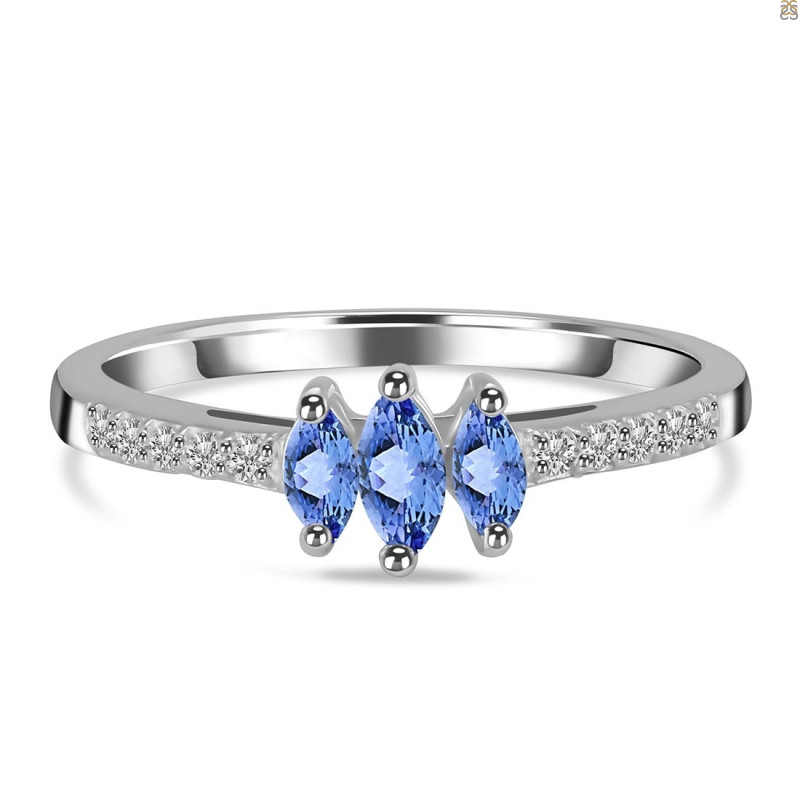 Tanzanite & White Topaz Ring TZN-RDR-2540.