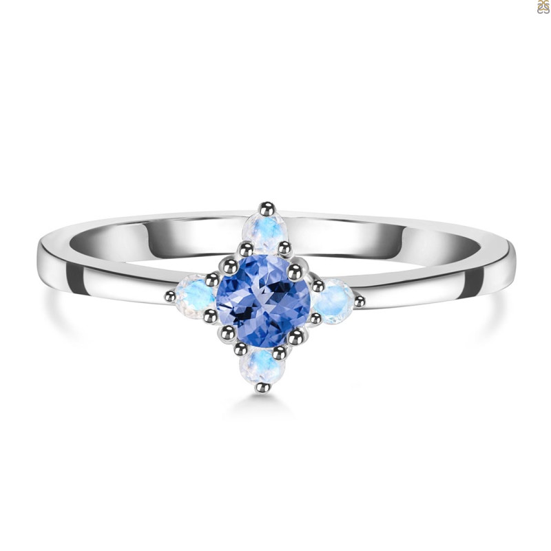 Tanzanite & Moonstone Ring TZN-RDR-2541-RBM.