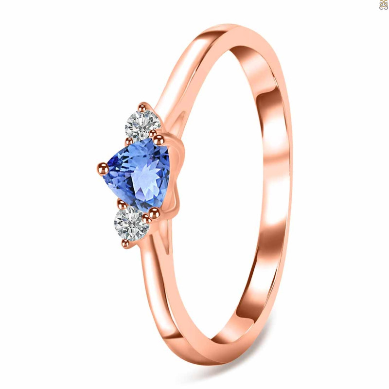 Tanzanite & White Topaz Ring TZN-RDR-2543-RBM.