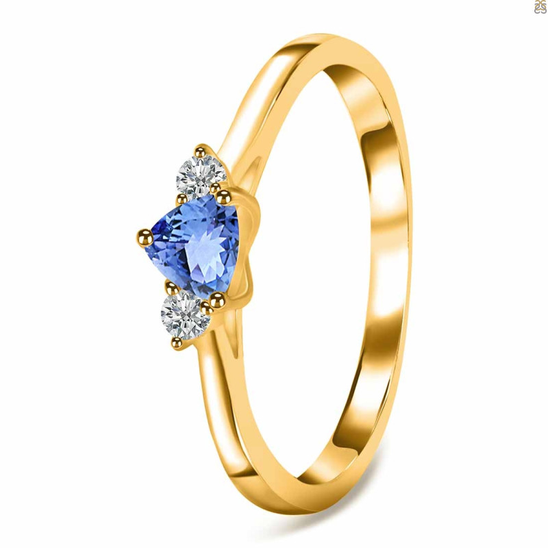 Tanzanite & White Topaz Ring TZN-RDR-2543-RBM.