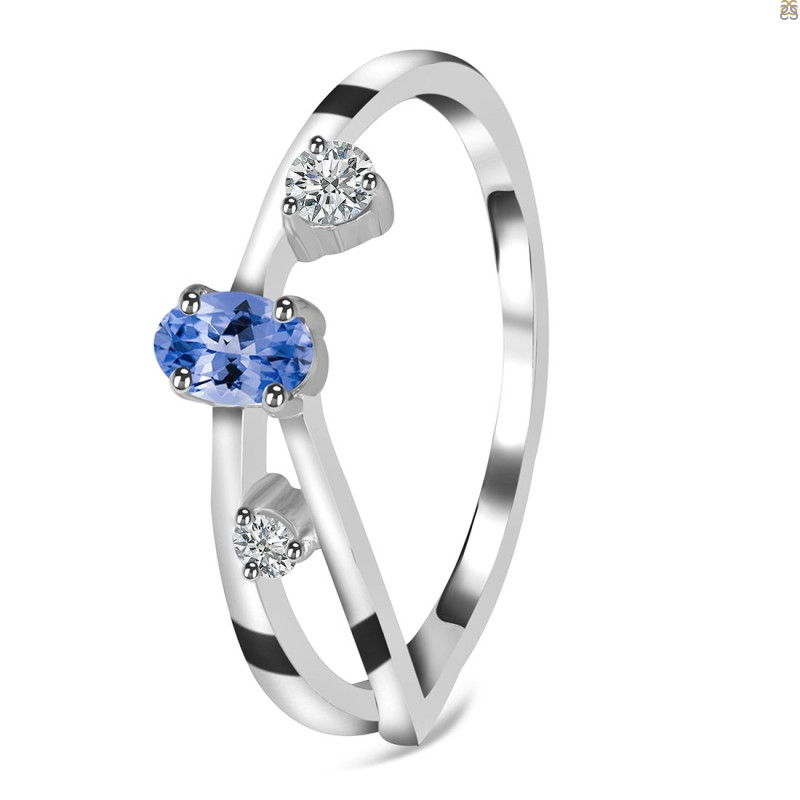 Tanzanite & White Topaz Ring