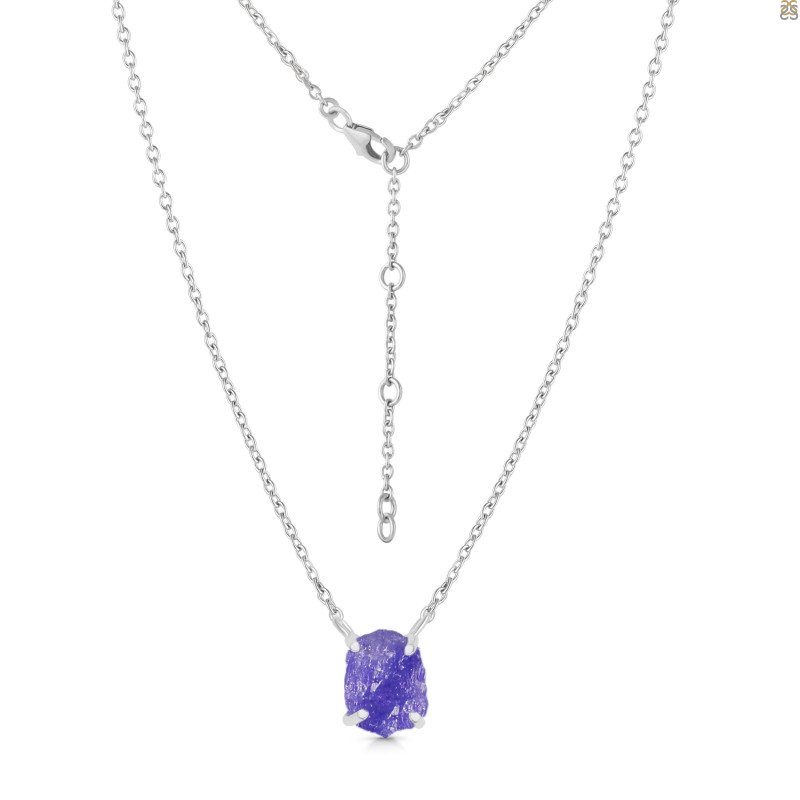 Tanzanite Raw Crystal Necklace