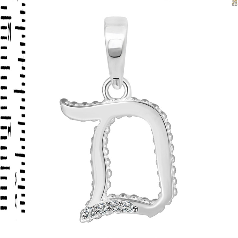 Cubic Zirconia Alphabet D Pendant CUZ-RDA-160.